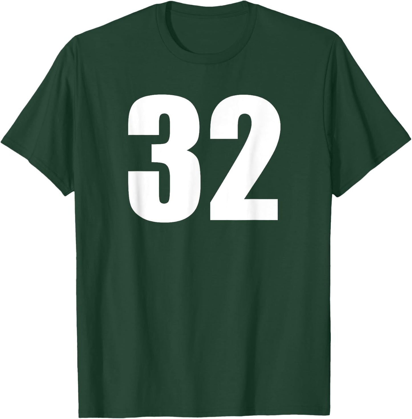 Sports Number 32 Baseball Football Soccer Basketball Shirt T-Shirt - T-Shirt | Forest