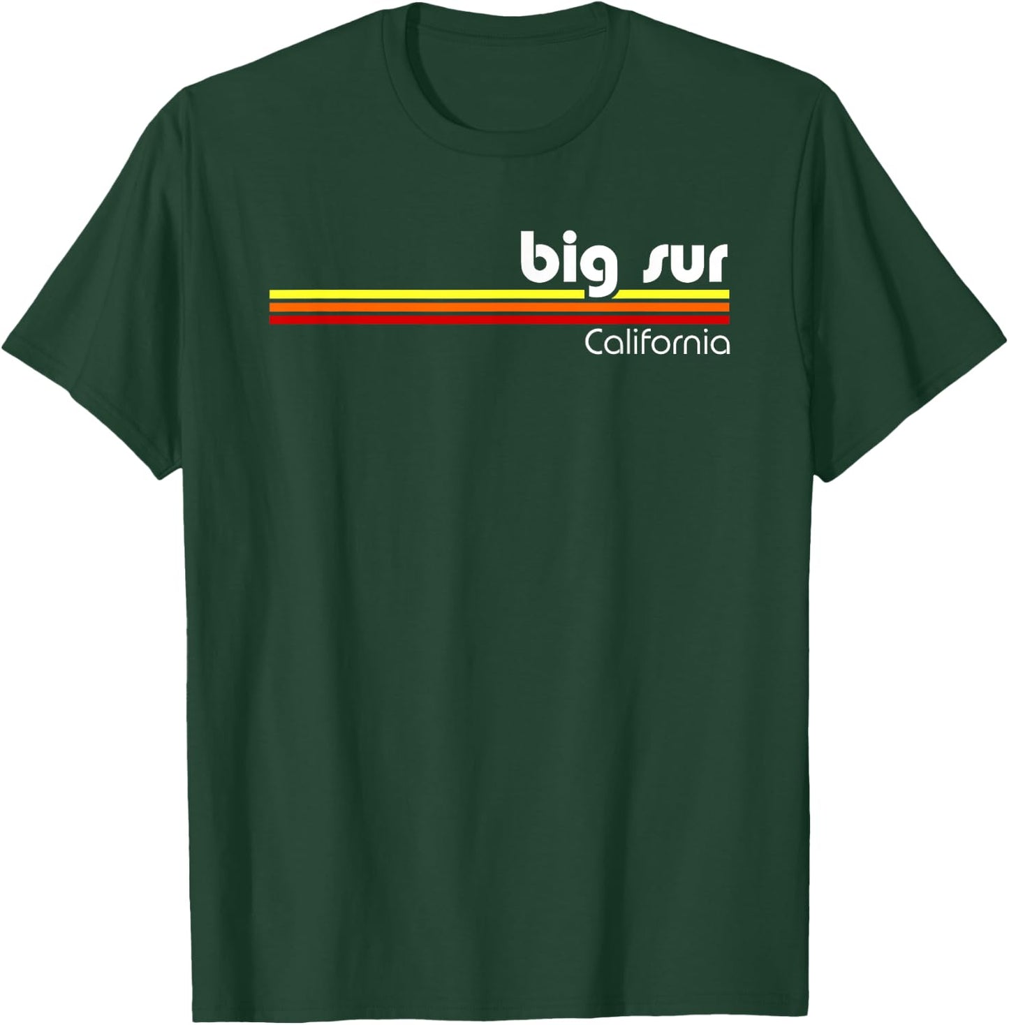 Big Sur California Retro T-Shirt - T-Shirt | Forest