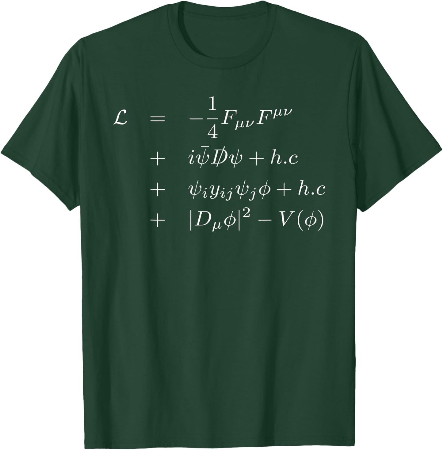 Standard Model Lagrangian Of Particle Physics Higgs Boson T-Shirt - T-Shirt | Forest