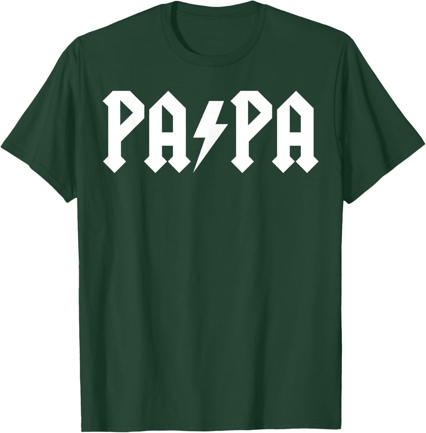 Men Rock PAPA Father's day Gift Funny Rock Metal band Humor T-Shirt - T-Shirt | Forest