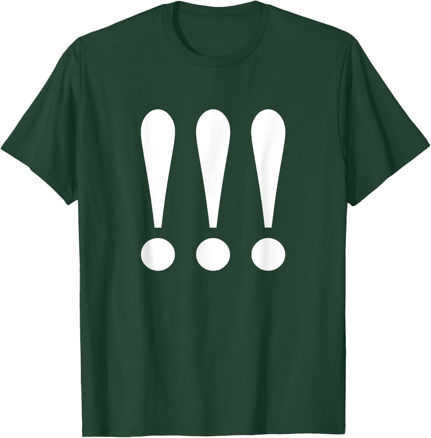 3 Big Bold Exclamation Points T-Shirt - T-Shirt | Forest