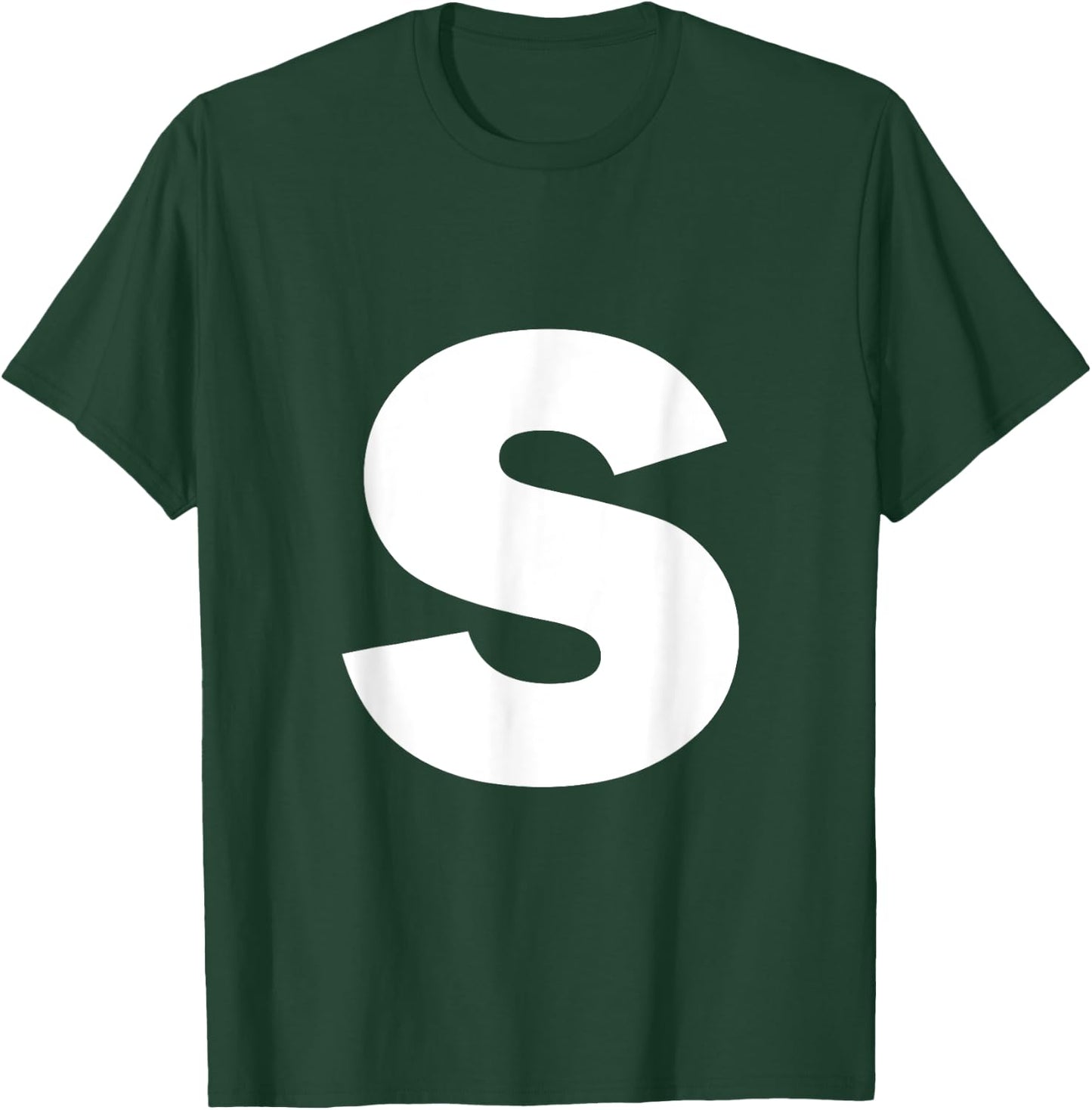 Letter S Capital Alphabet Monogram Initial T-Shirt - T-Shirt | Forest