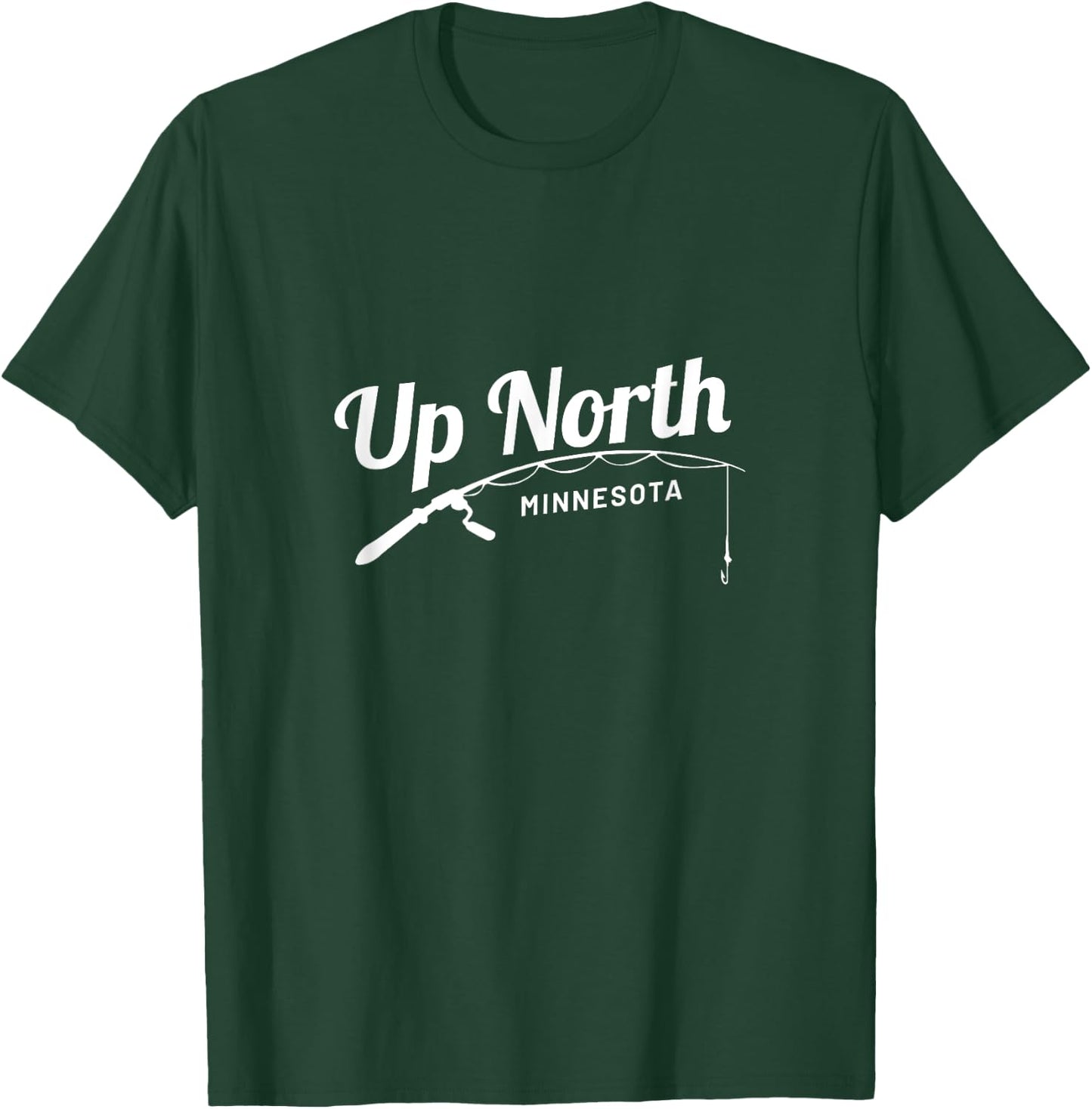 Up North Minnesota Cabin Lake Fishing T-Shirt - T-Shirt | Forest