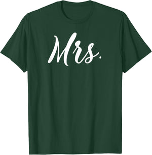 Mr and Mrs Shirts for Couples Honeymoon Mrs Set T-Shirt - T-Shirt | Forest