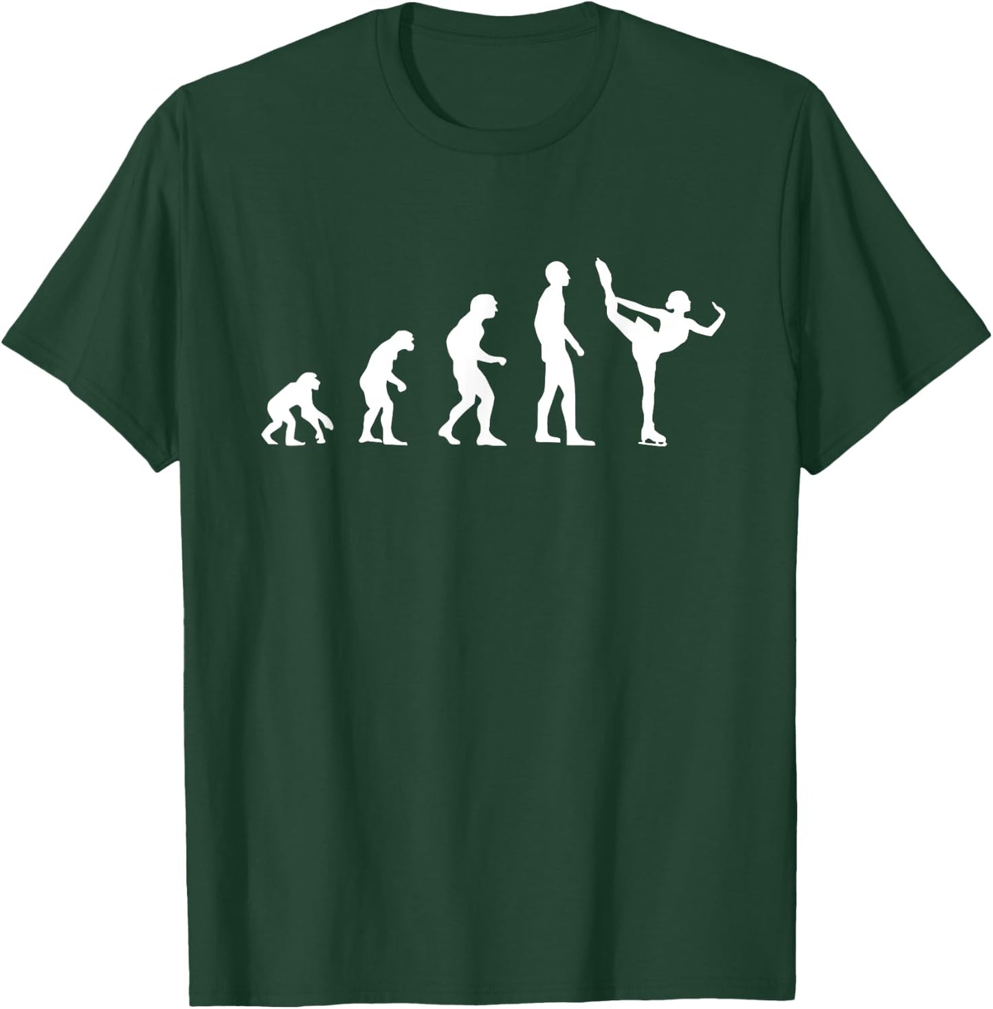 Figure Skating Evolution T-Shirt - T-Shirt | Forest