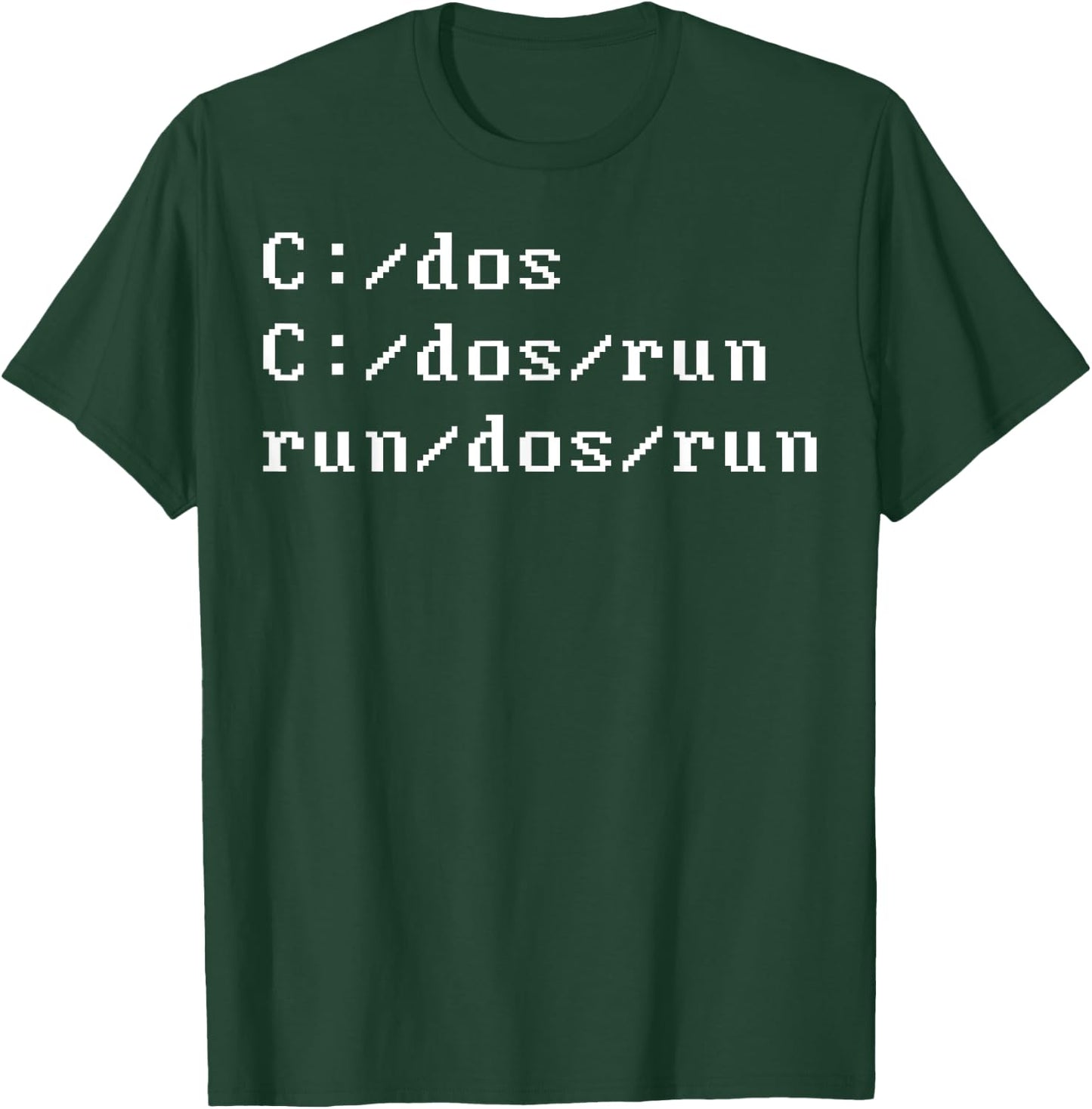 Funny Ms Dos Run Dos Apparel T-Shirt - T-Shirt | Forest