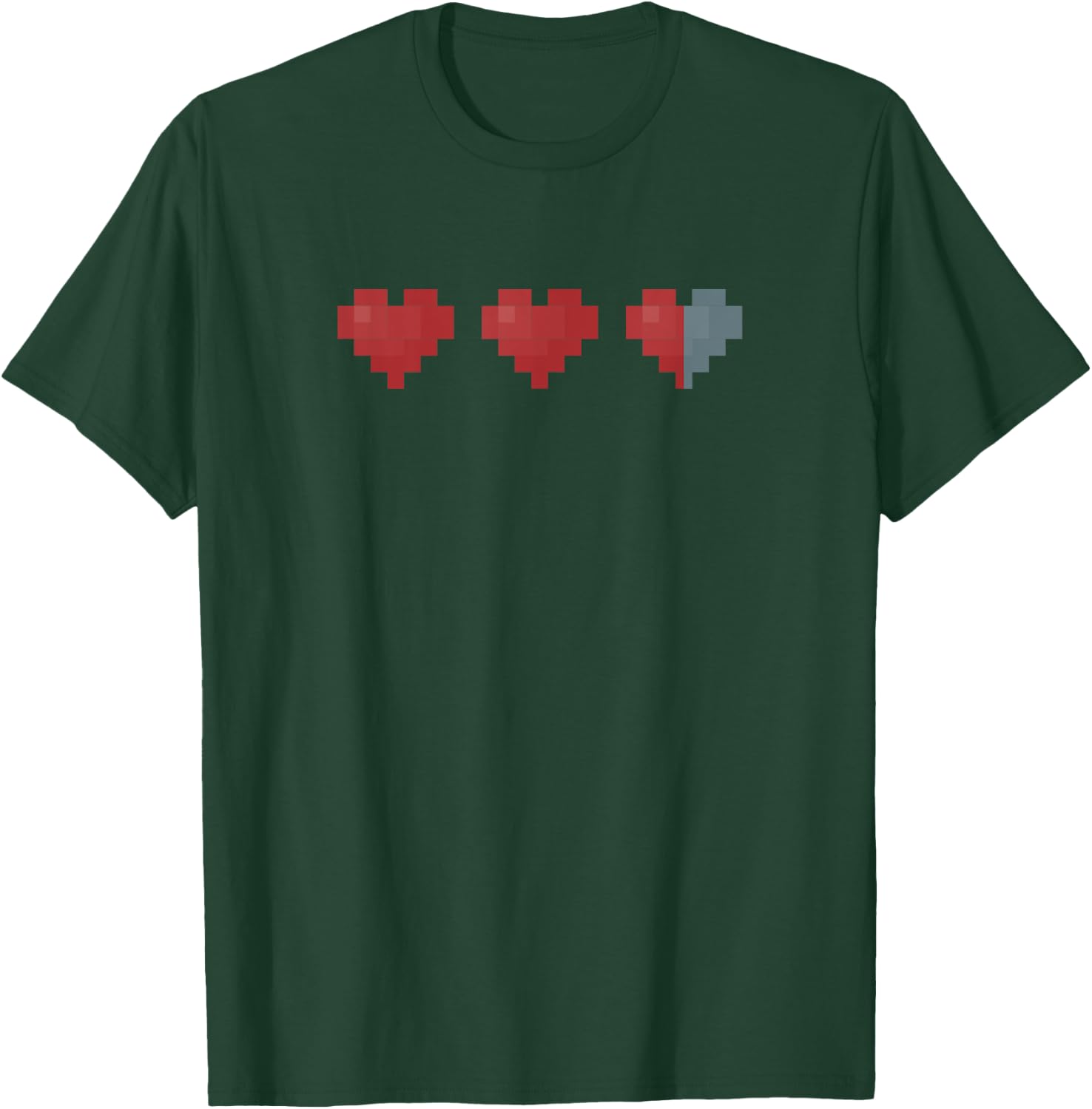 Retro Gaming Shirt Mine Heart Craft Gamer Gift Adult Kids T-Shirt - T-Shirt | Forest