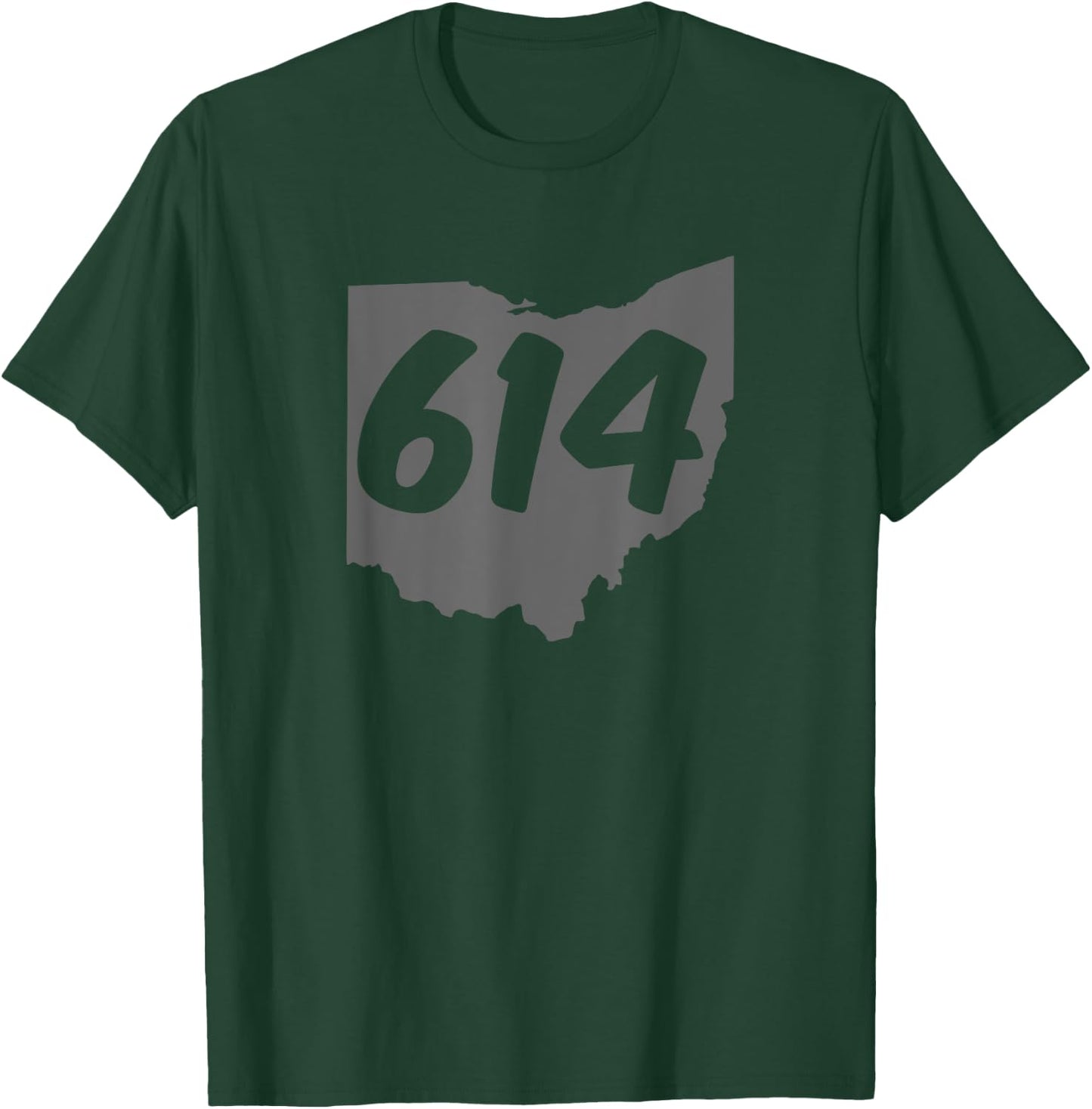 Columbus Ohio 614 Area Code T-Shirt - T-Shirt | Forest