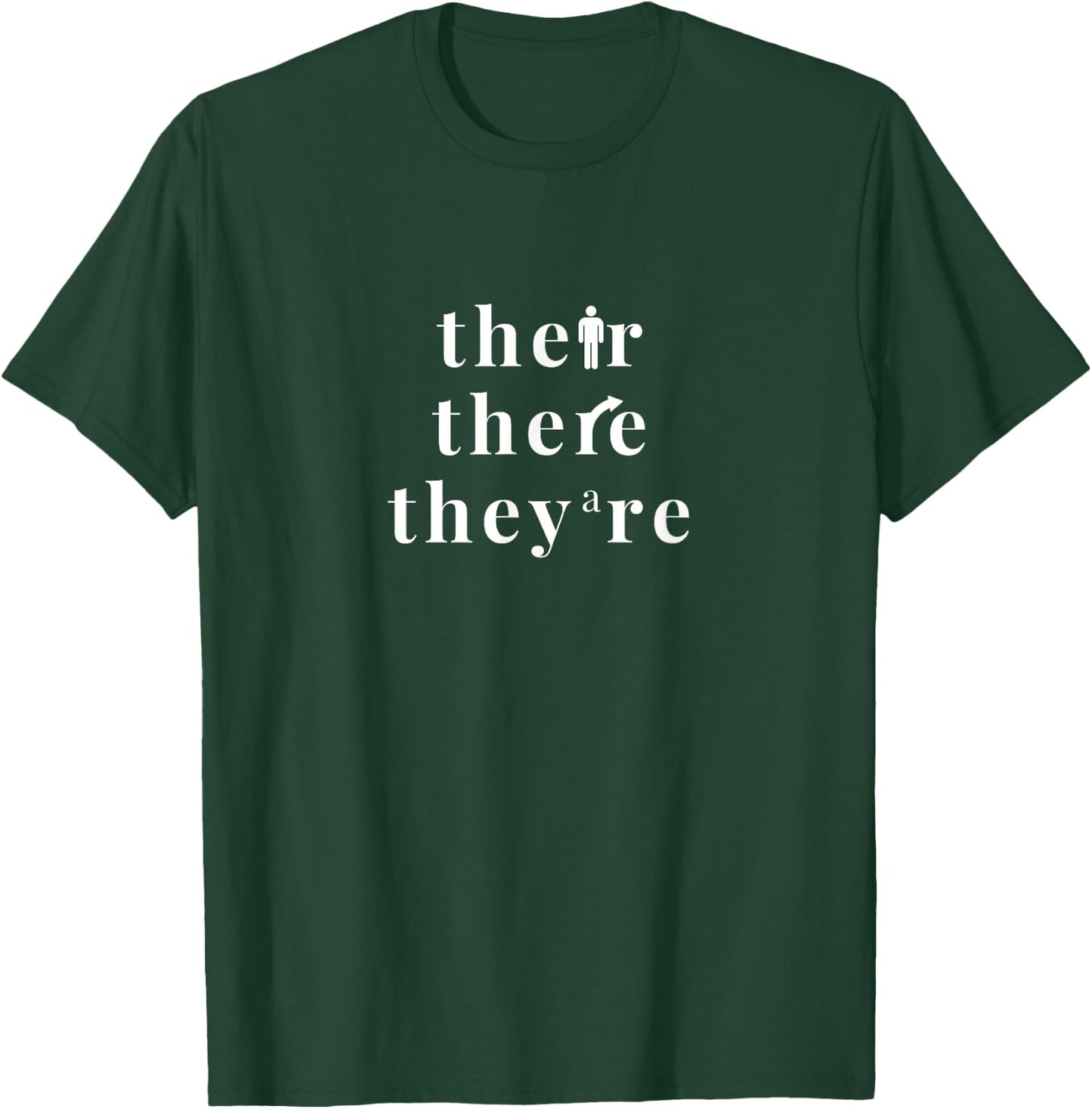 Their There They're Funny Teachers Halloween T-Shirt - T-Shirt | Forest