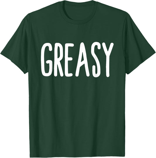 Greasy Costume Funny Fathers Day Mechanic Greasy T-Shirt - T-Shirt | Forest