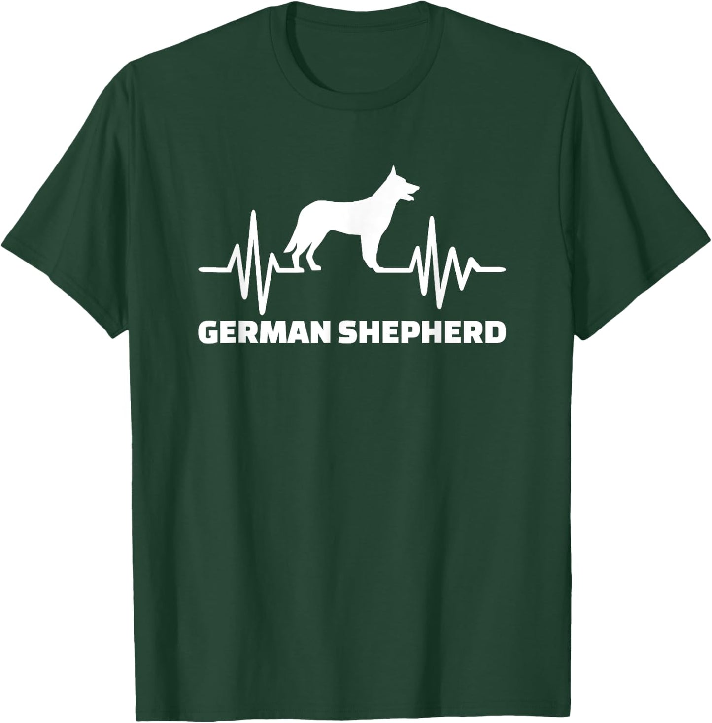 German Shepherd heartbeat T-Shirt - T-Shirt | Forest