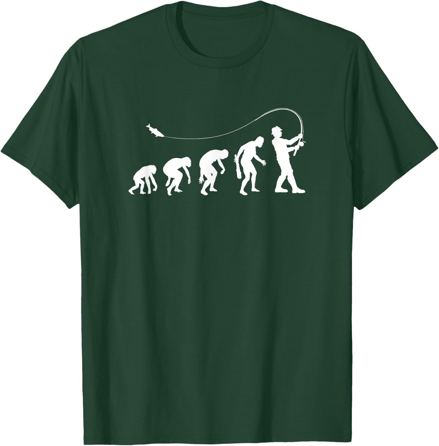 Fly Fishing Evolution Of a Fishing Man Fisherman T-Shirt - T-Shirt | Forest