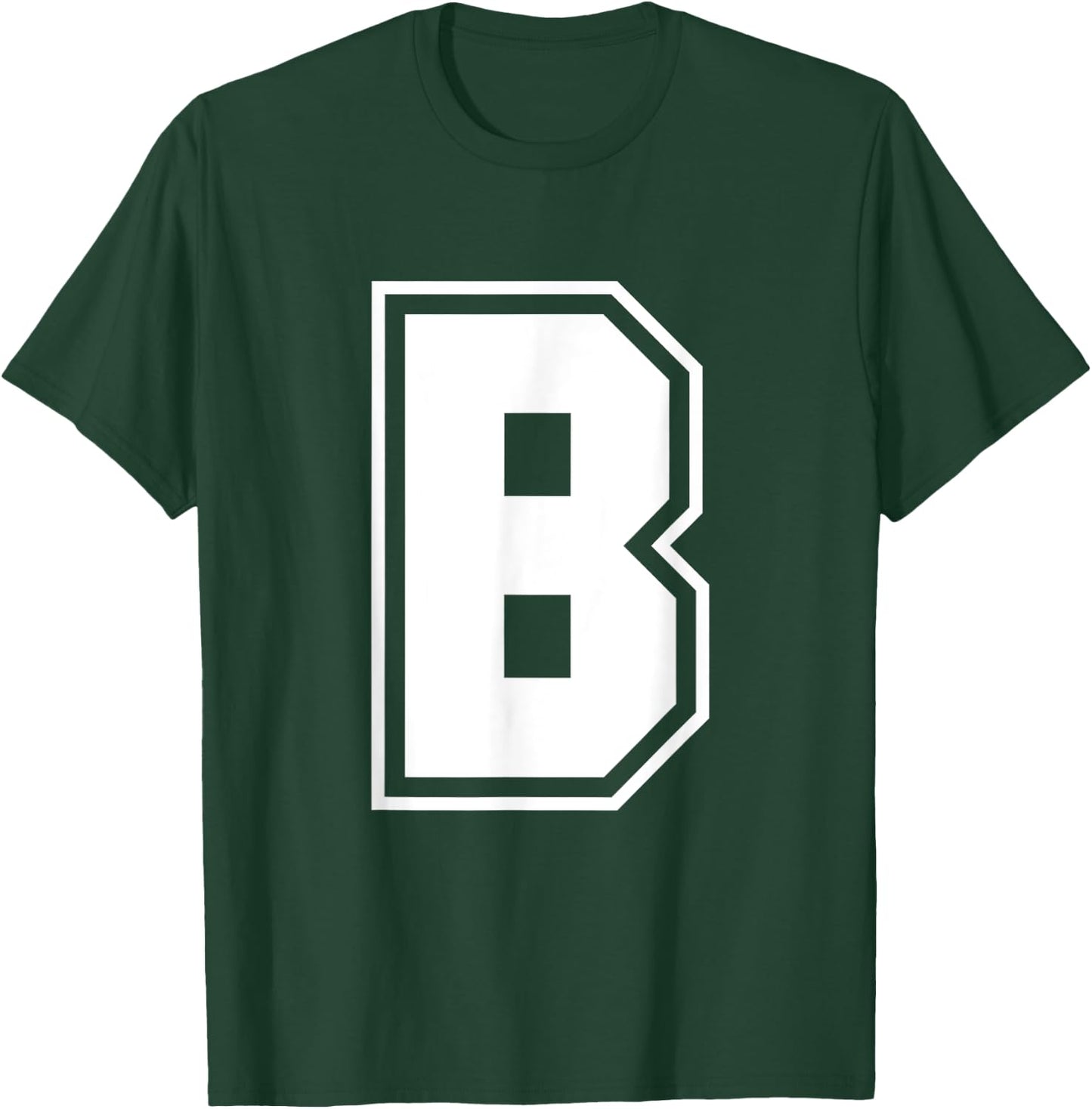 Letter B Alphabet Monogram Spelling T-Shirt - T-Shirt | Forest