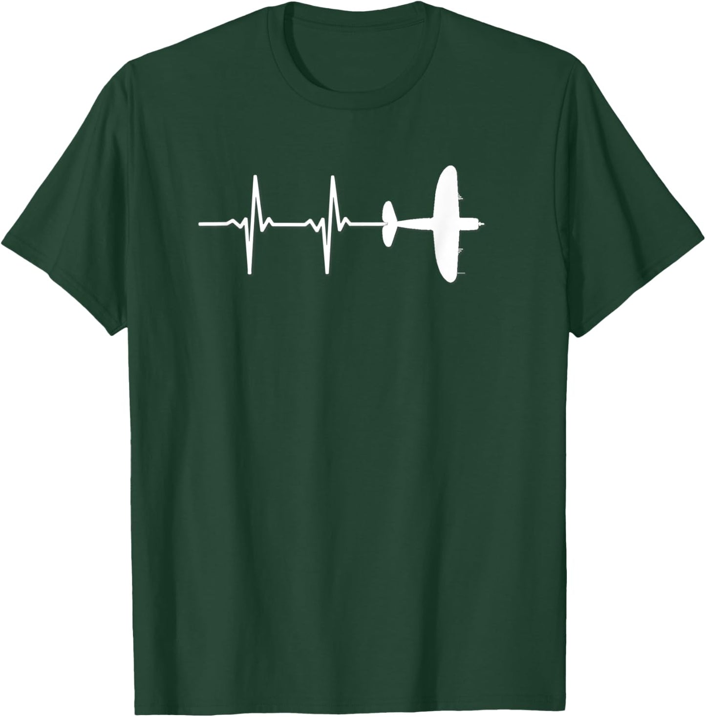 EKG Warbird P-47 Thunderbolt Fighter Airplane T-Shirt - T-Shirt | Forest
