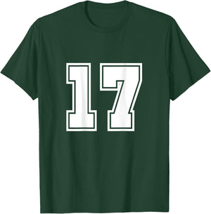Number 17 No. Seventeen #17 Sport Jerseys Player T-Shirt - T-Shirt | Forest
