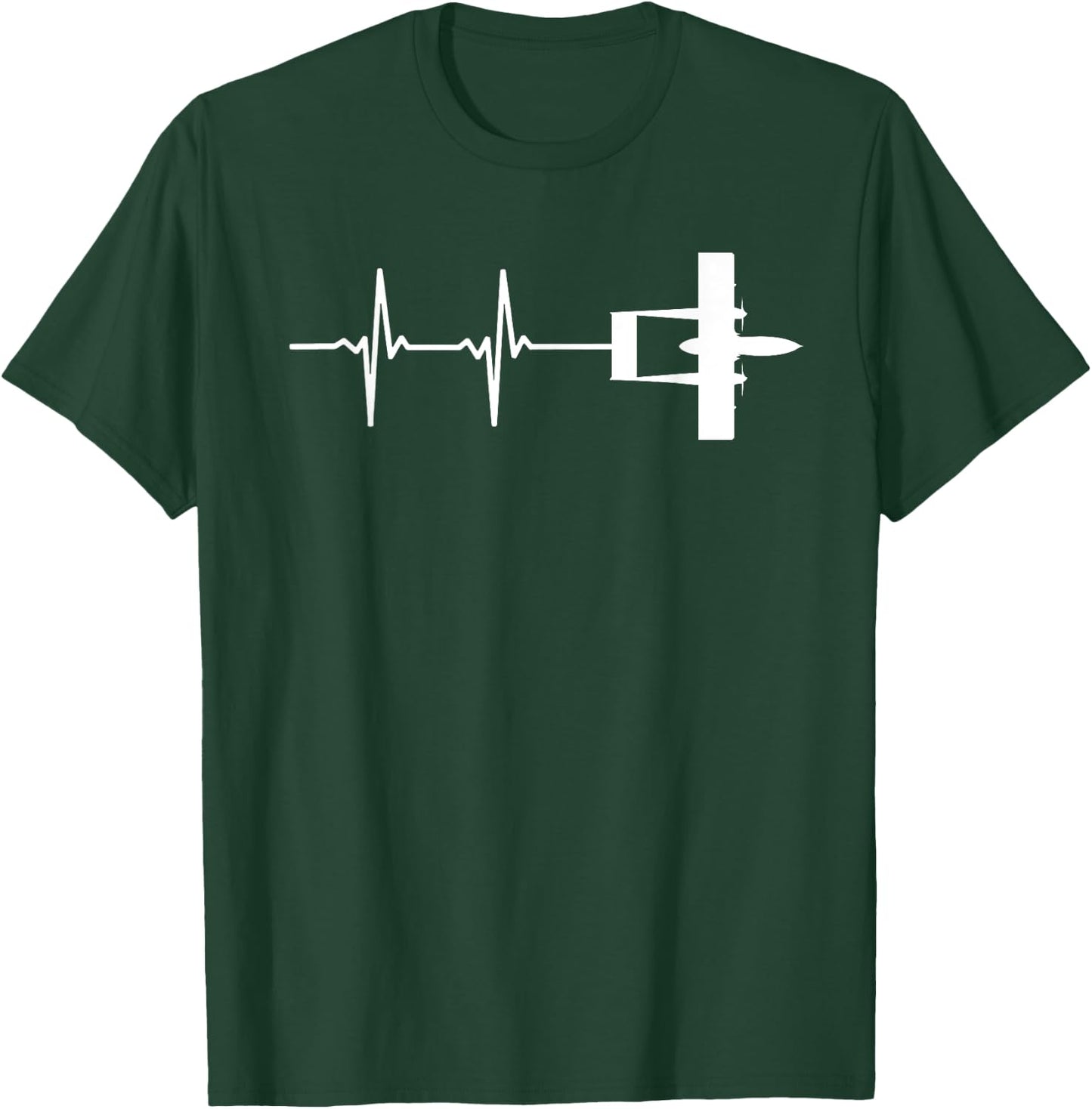 EKG Heartbeat OV-10 Bronco Military Plane Shirt T-Shirt - T-Shirt | Forest