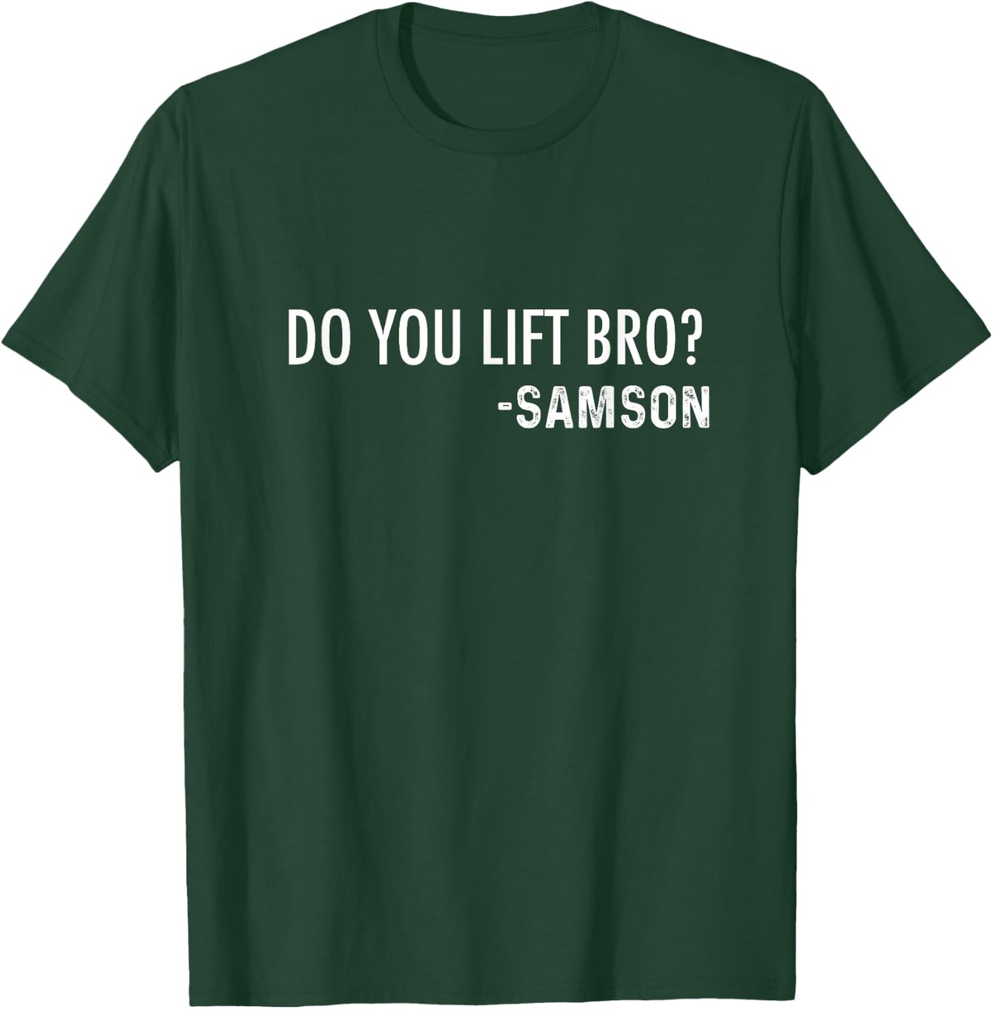 Do You Lift Bro? -Samson | Funny Christian Bible Joke T-Shirt - T-Shirt | Forest