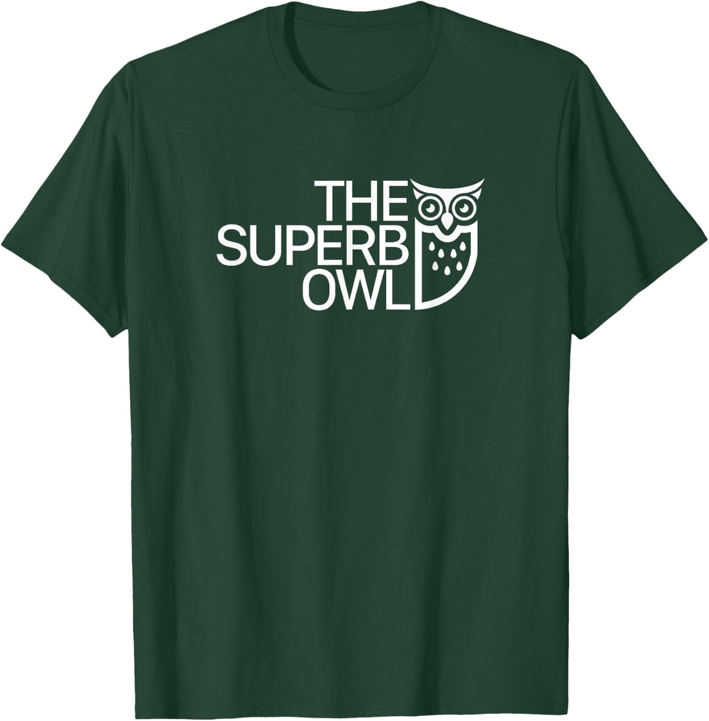 The Superb Owl Apparel - Owl Bird - -Adults, Kids - Black - Small - Short Sleeve T-Shirt - T-Shirt | Forest