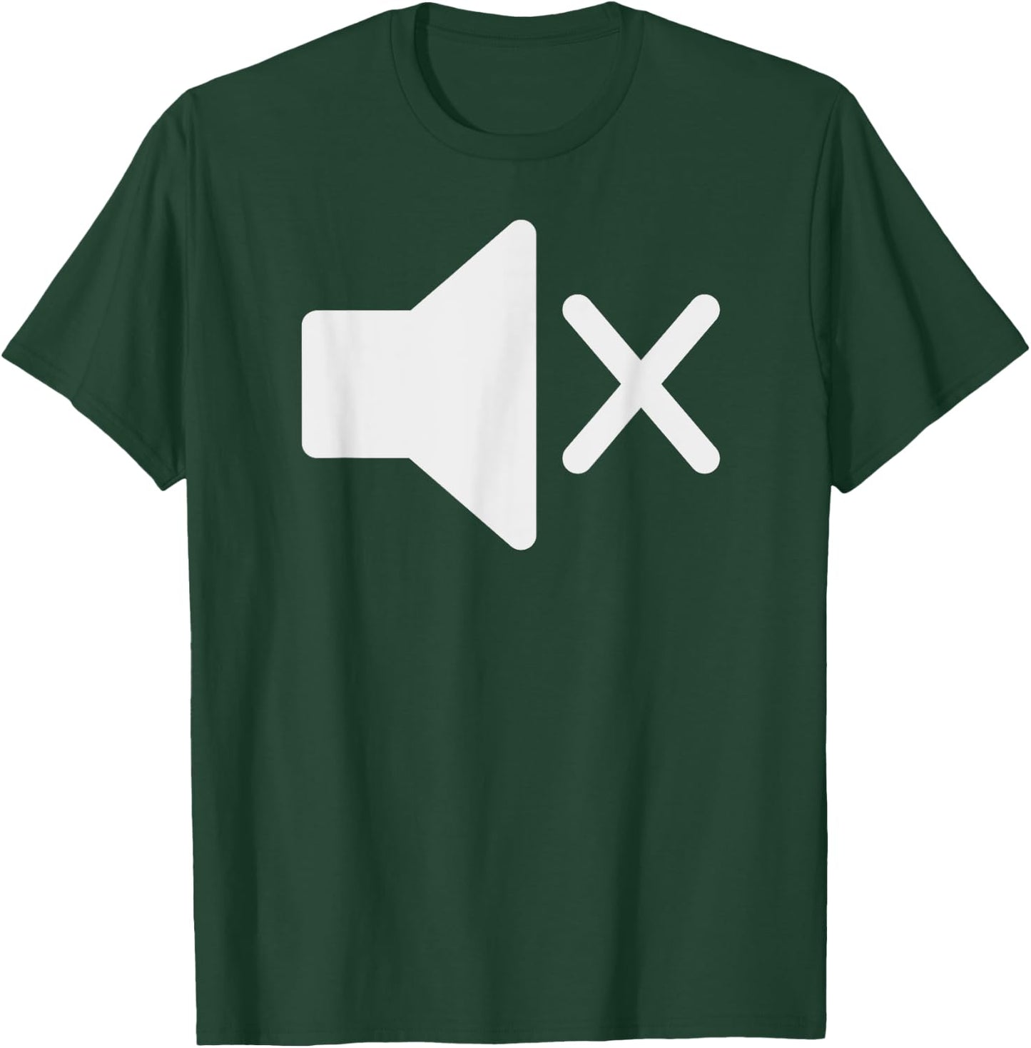 Mute Symbol - Funny for Deaf Mute or Introverts T-Shirt - T-Shirt | Forest