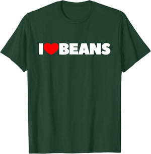 I Love (Heart) Beans T-Shirt - T-Shirt | Forest