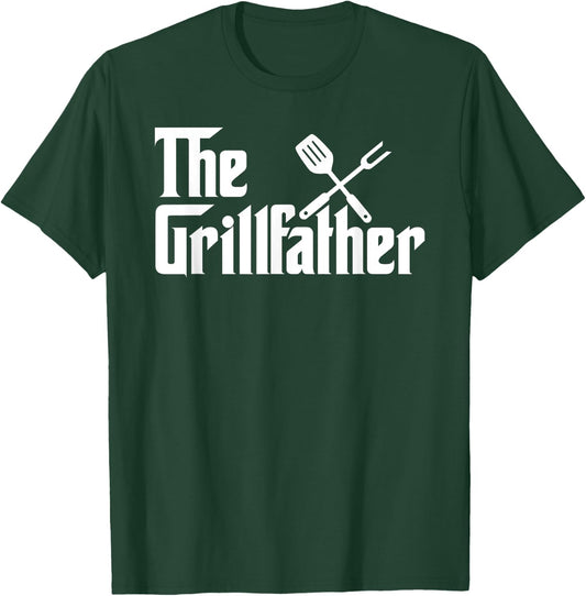 The Grillfather BBQ Grill & Smoker | Barbecue Chef T-Shirt - T-Shirt | Forest