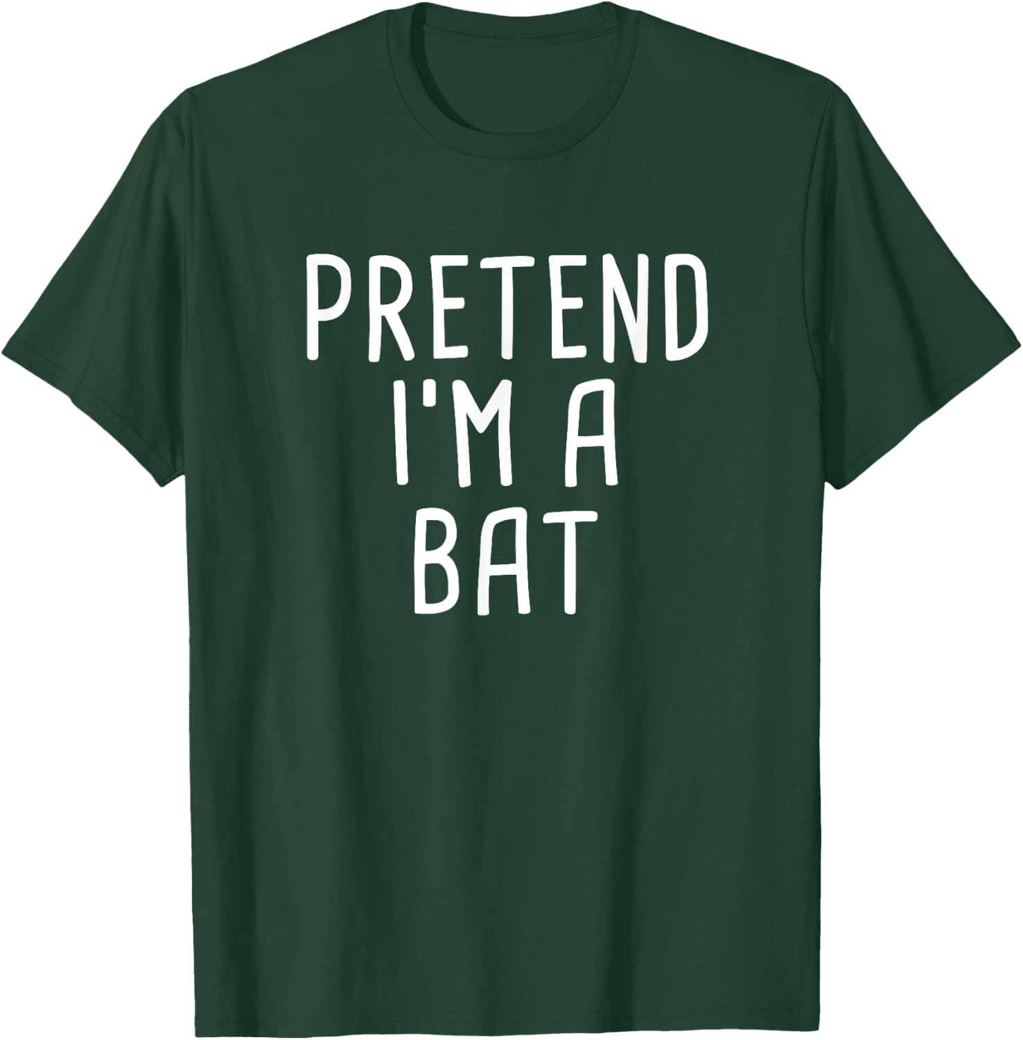 Pretend I'm A Bat Funny Lazy Halloween Costume T-Shirt - T-Shirt | Forest