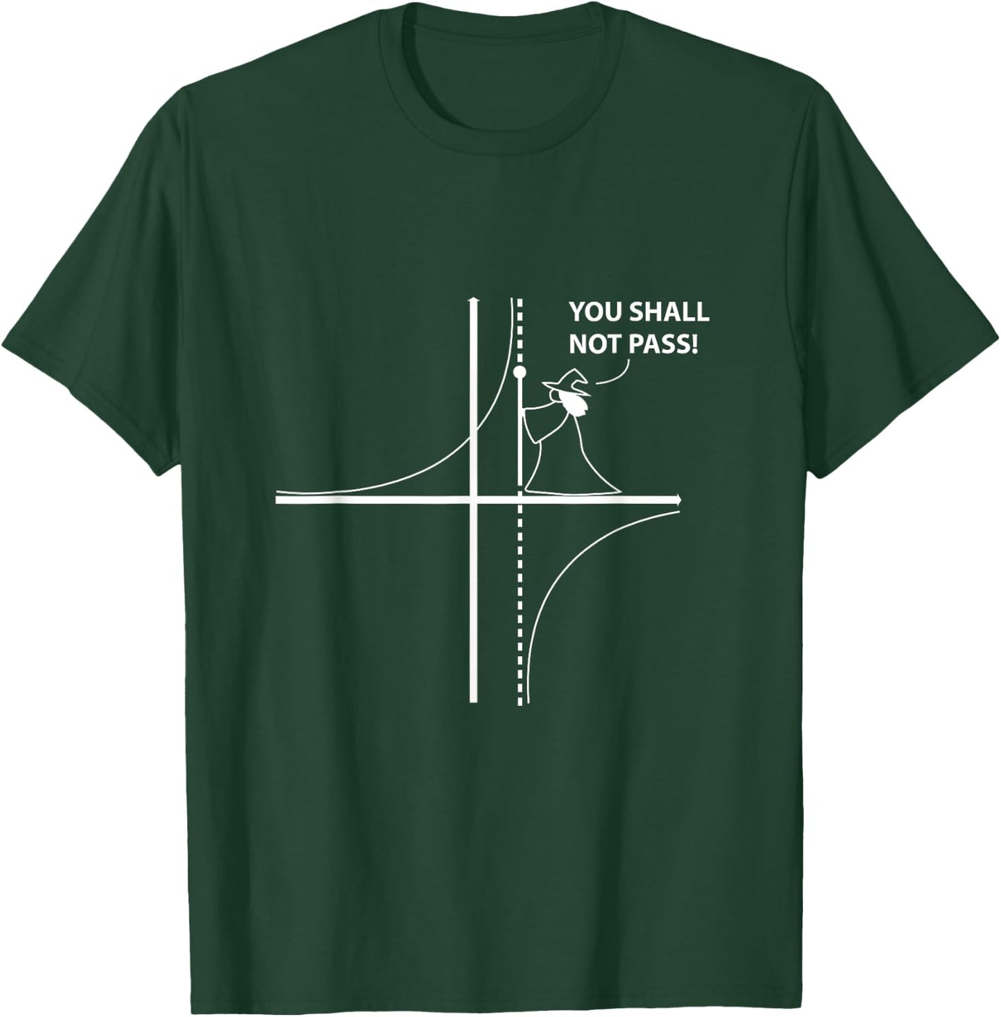 Function Asymptote Geek Math Pun Teacher T-Shirt - T-Shirt | Forest