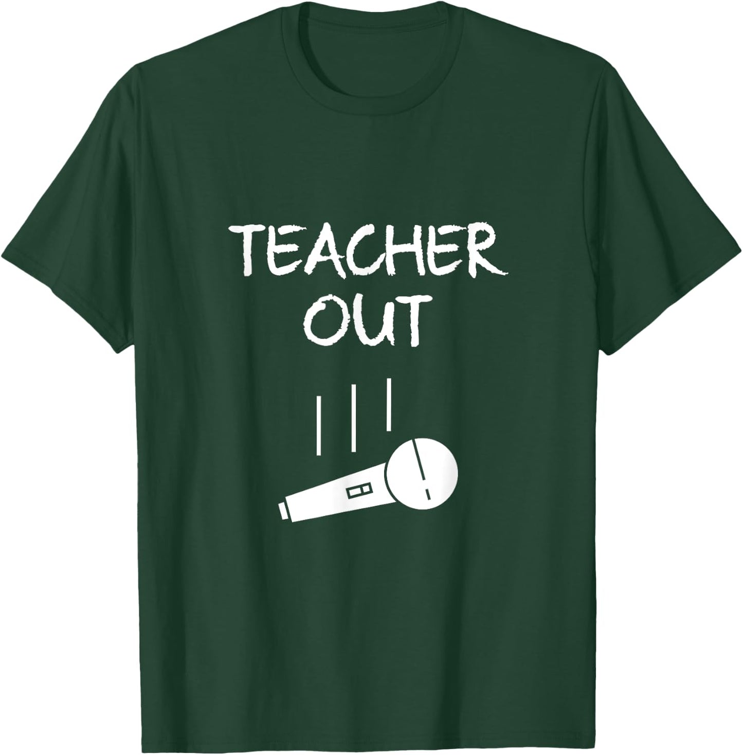 Retired Teacher Out Mic Drop Retirement End Of School Year T-Shirt - T-Shirt | Forest
