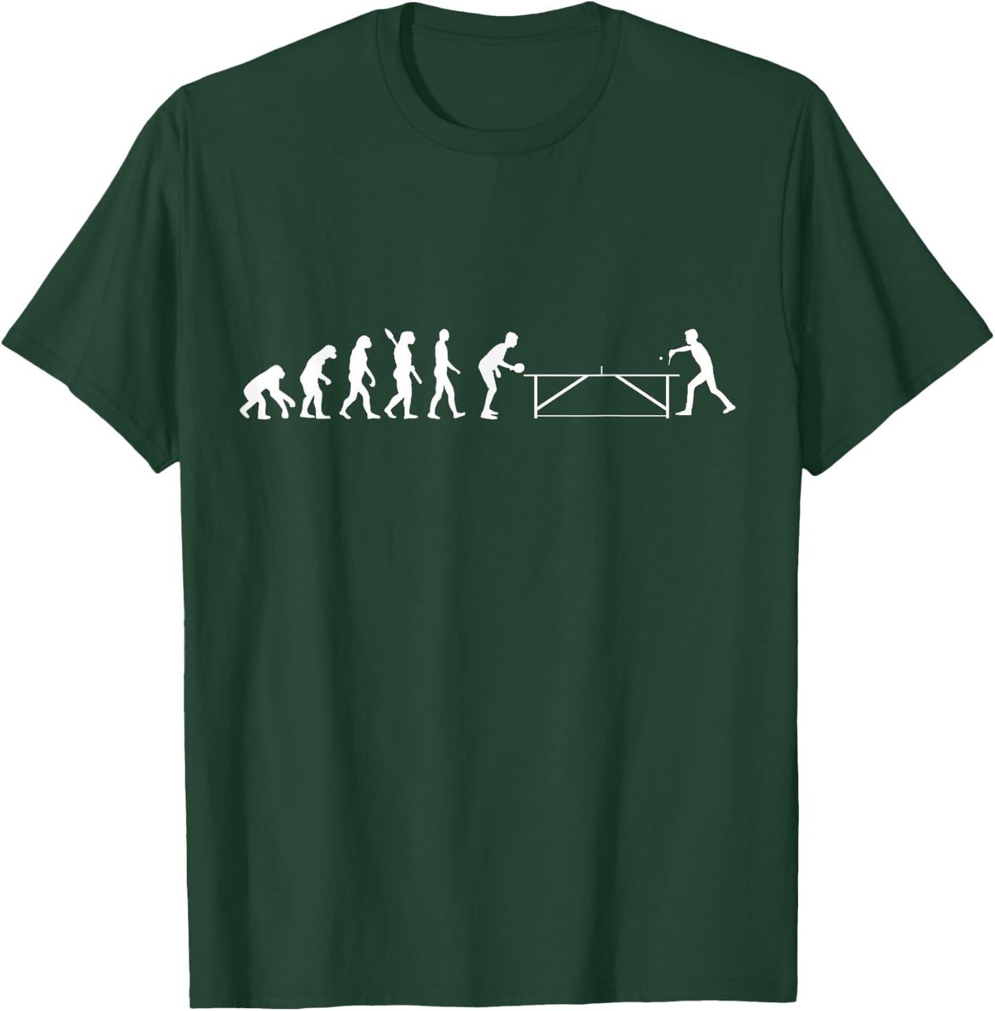 Evolution of the Ping Pong Player Funny T-Shirt - T-Shirt | Forest
