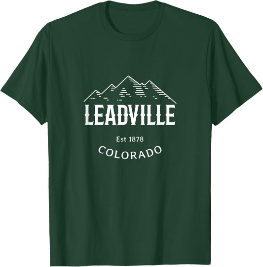 Original Leadville Colorado Rocky Mountains Graphic Design T-Shirt - T-Shirt | Forest