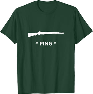 by C M1 Garand Ping - -Adults - Black - X-Small T-Shirt - T-Shirt | Forest