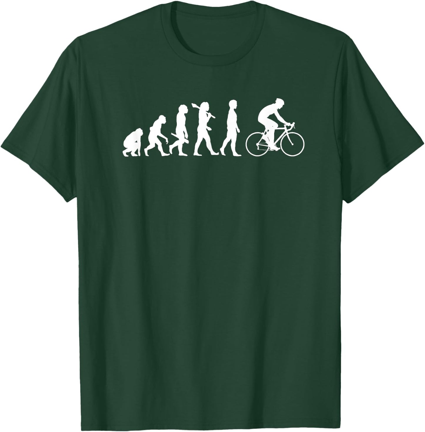Evolution Of A Cyclist - Funny Cycling T-Shirt - T-Shirt | Forest