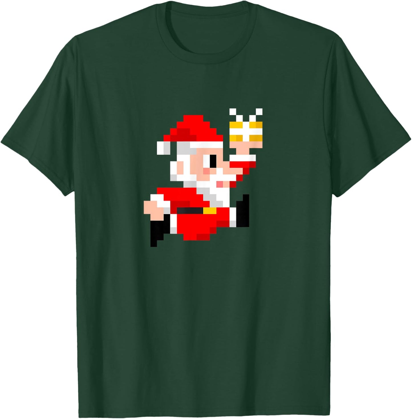 8-Bit Santa Claus Christmas T-Shirt - T-Shirt | Forest