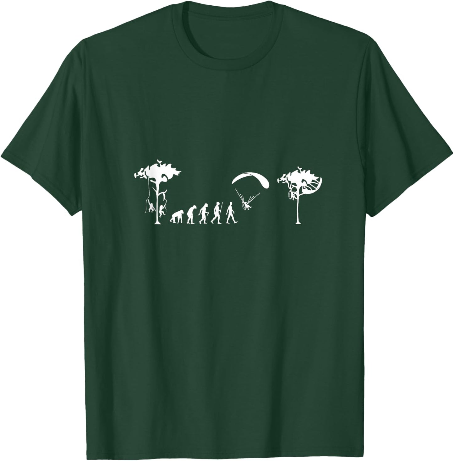 Paramotor PPG Paragliding Sports Funny Evolution T-Shirt - T-Shirt | Forest