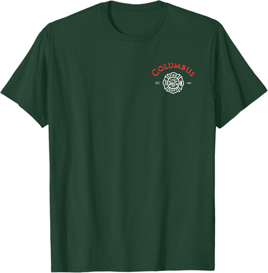 City of Columbus Fire Rescue Ohio Firefighter Duty T-Shirt - T-Shirt | Forest