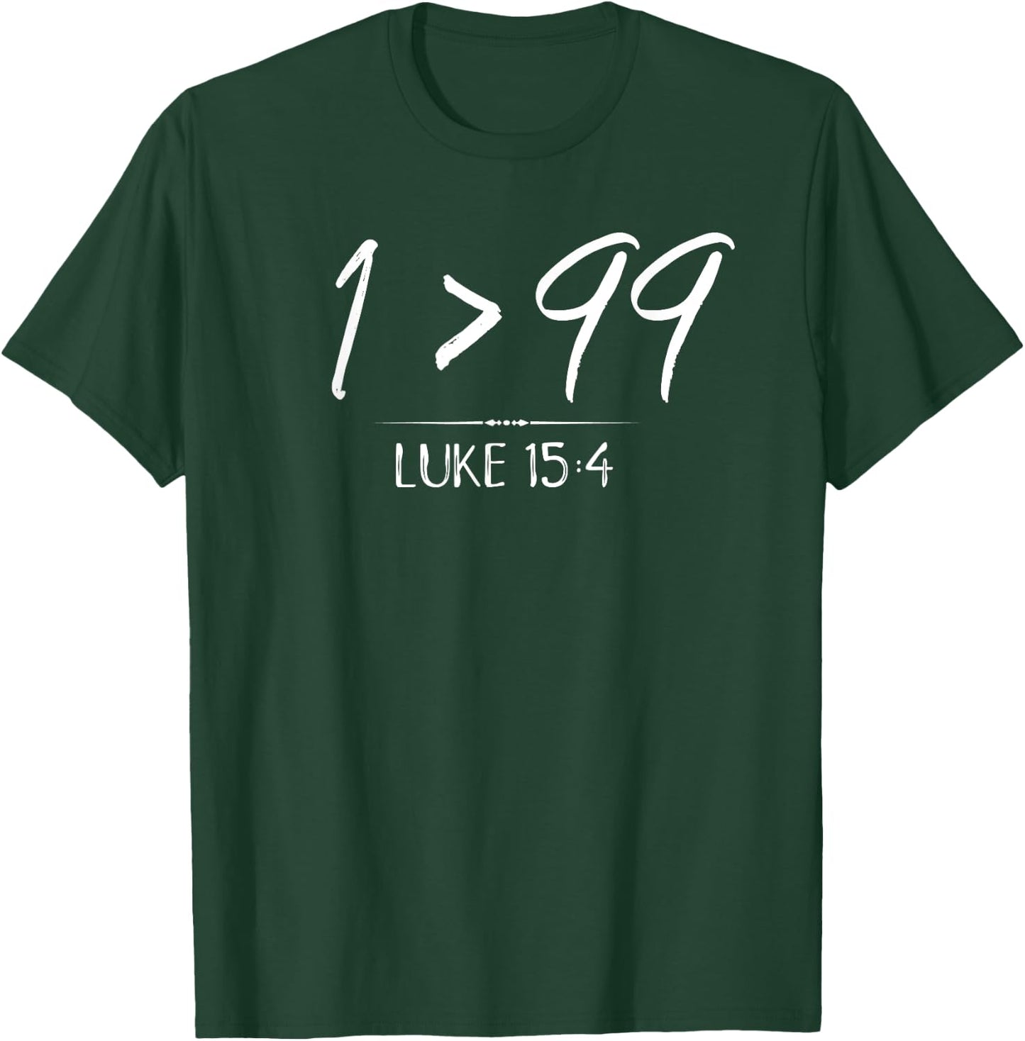 He Left The 99 To Rescue Me Christian Shirt Luke Sheep Gift T-Shirt - T-Shirt | Forest