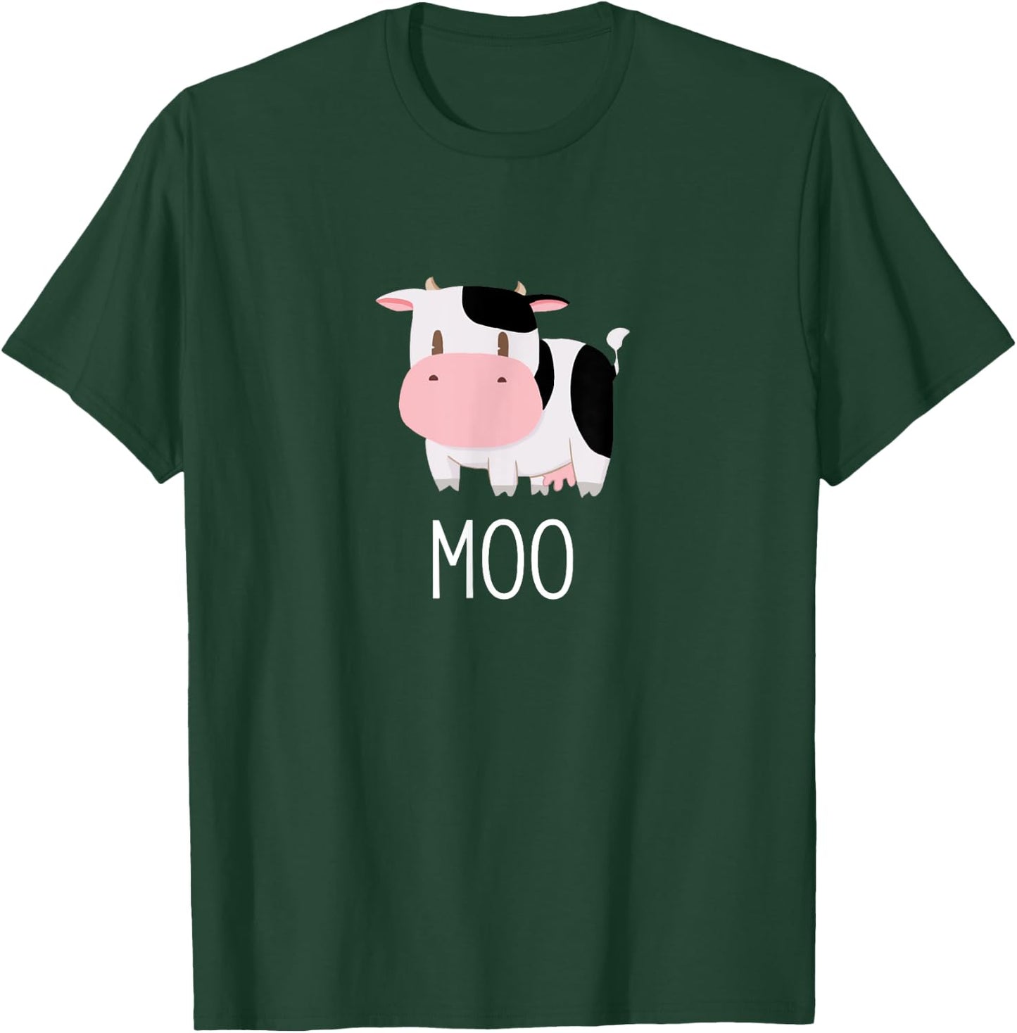 Cute Cow Moo Farm Animals Funny Farmer Cool Humor Novelty T-Shirt - T-Shirt | Forest