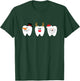 Dental Christmas Tooth Santa Snowman Reindeer T-Shirt - T-Shirt | Forest