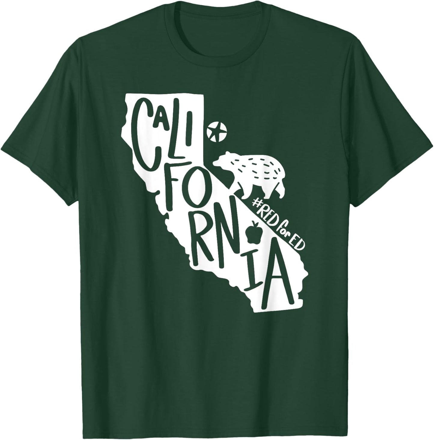 Red For Ed California State Teachers Protest March Strike Women Kids T-Shirt - T-Shirt | Forest