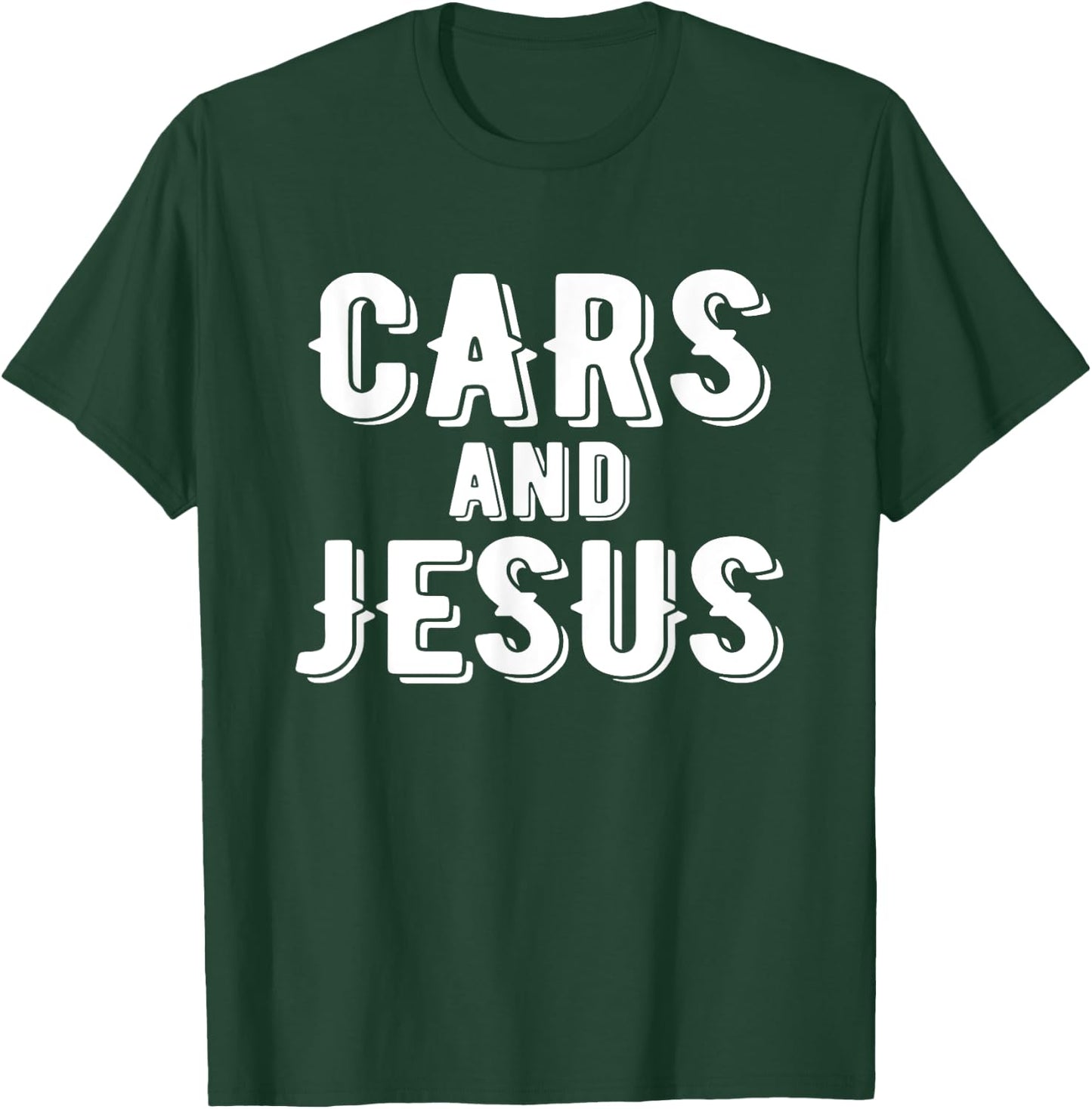 CARS AND JESUS , Christian Car Lover Gift T-Shirt - T-Shirt | Forest