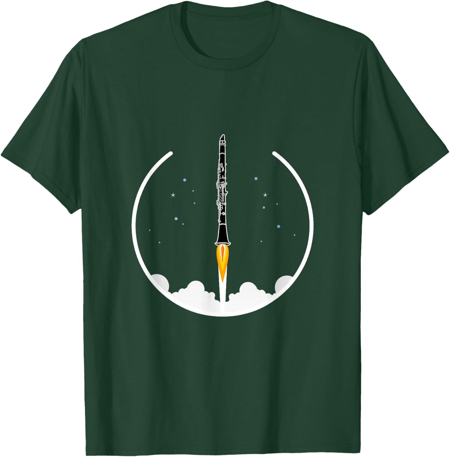 Funny Clarinet Rocket, Concert Band, Marching Band T-Shirt - T-Shirt | Forest