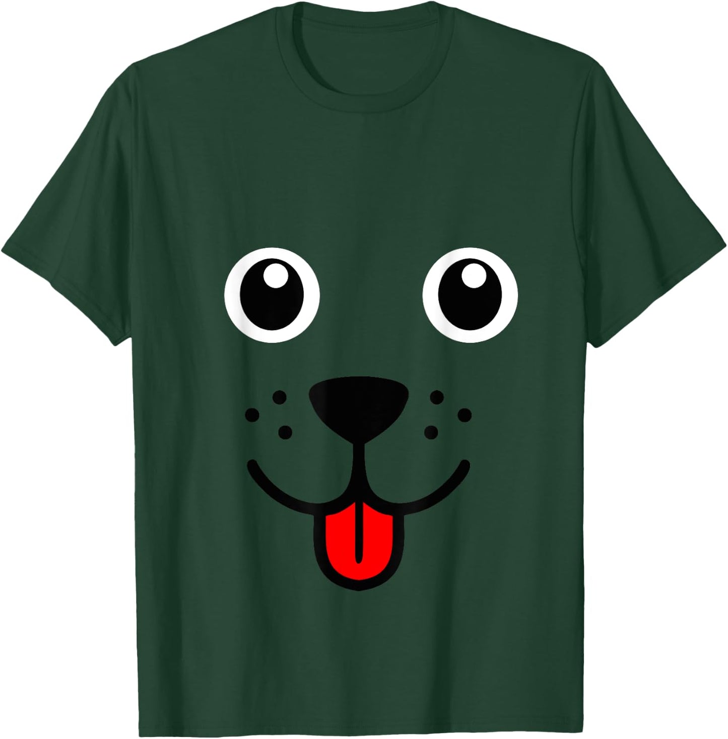 Funny Pet Animal Dog Puppy Happy Emoticon Face Gift Women Girls Kids T-Shirt - T-Shirt | Forest