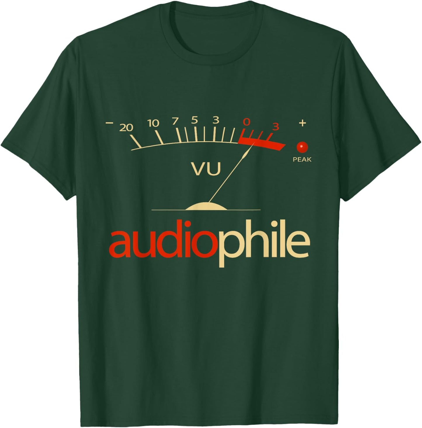 VU Meter Hi-Fi Vintage Stereo Audiophile T-Shirt - T-Shirt | Forest