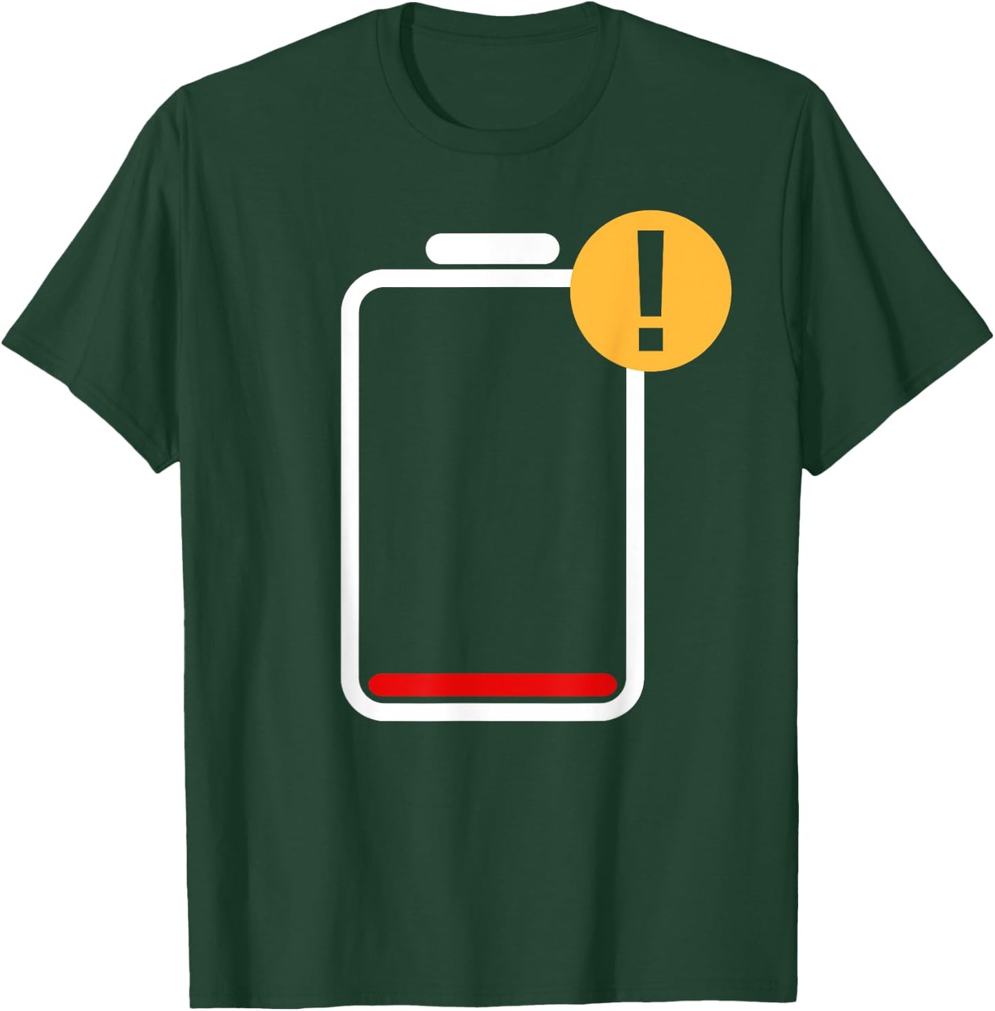 Cool Low Battery Halloween Costume | Funny Lazy DIY Gift T-Shirt - T-Shirt | Forest