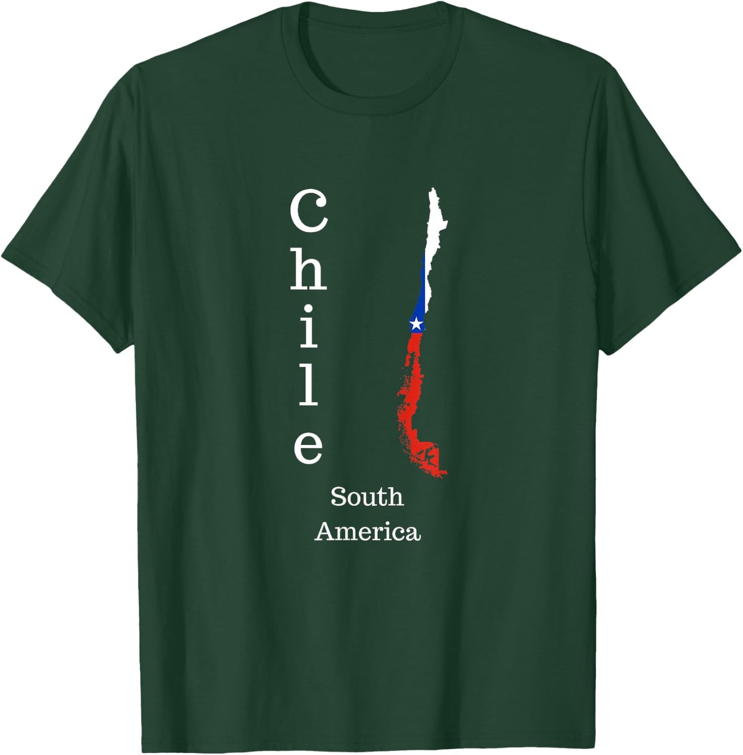 Map of Chile South America T-Shirt - T-Shirt | Forest