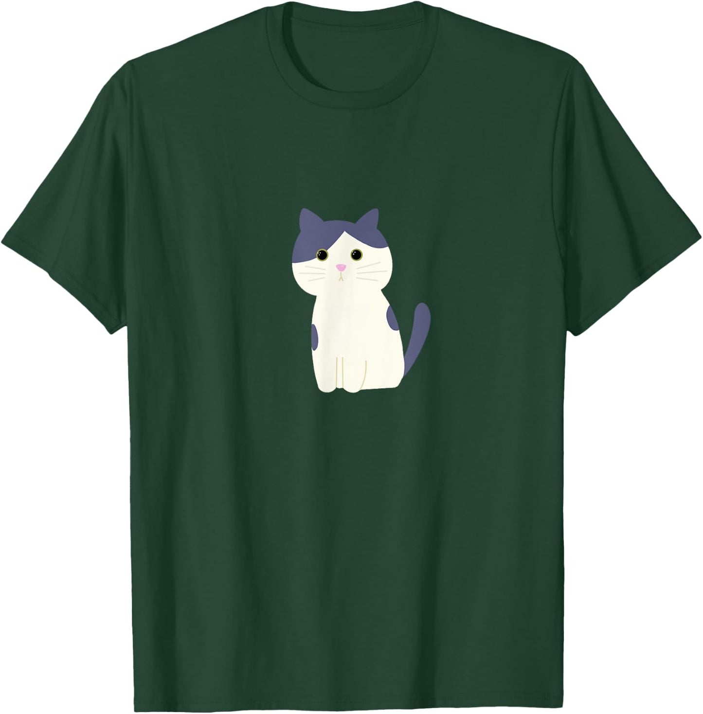 Cute Gray and White Spotted Cat T-Shirt - T-Shirt | Forest