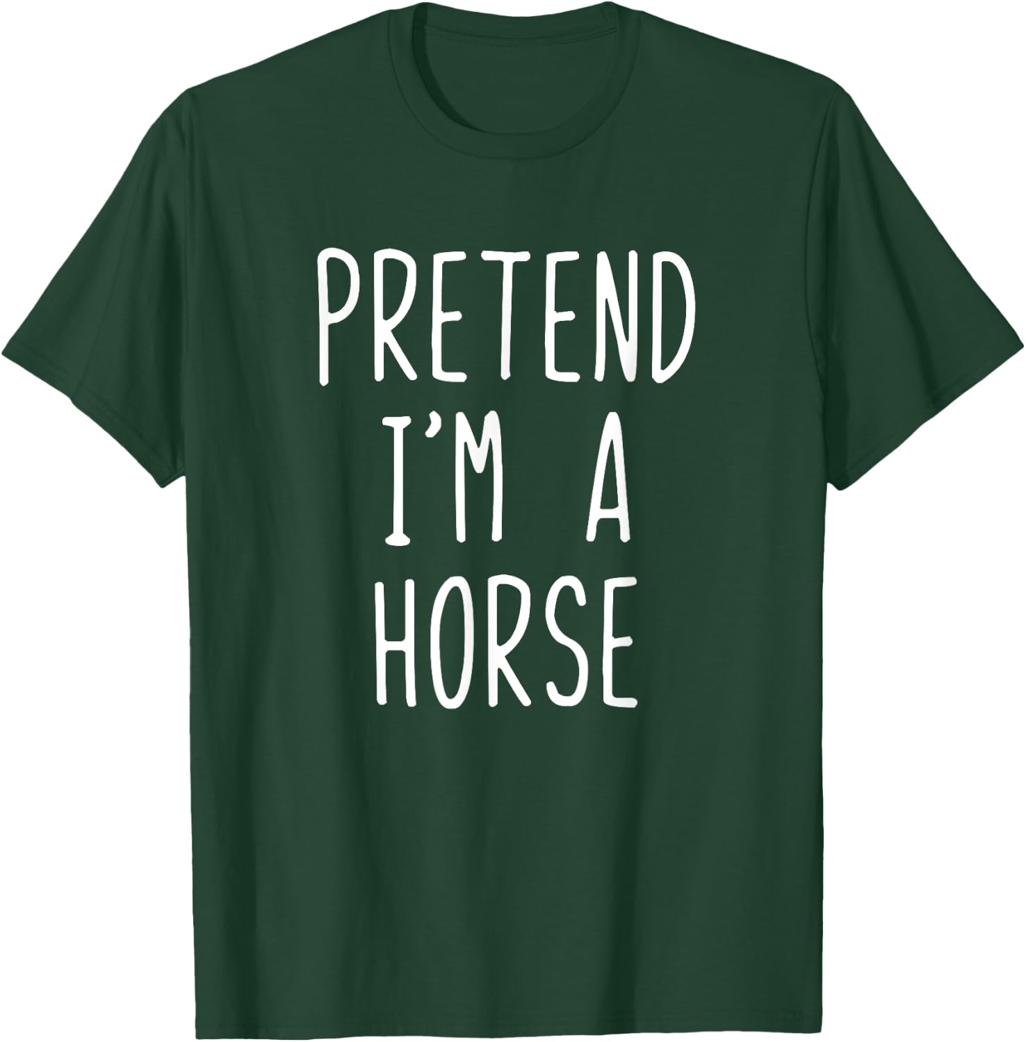 Pretend I'm A Horse Costume Halloween Funny Lazy Adult Kids T-Shirt - T-Shirt | Forest