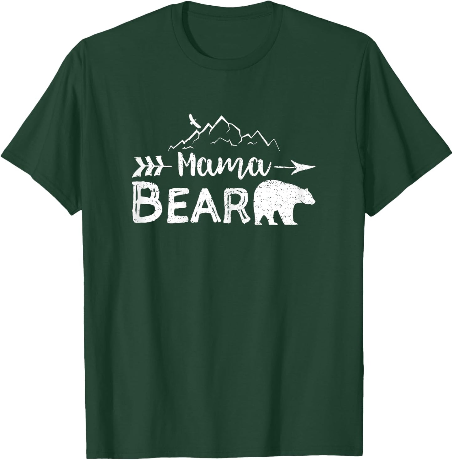Mama Bear Shirt Matching Family Mama Papa Bear Camping Gift T-Shirt - T-Shirt | Forest