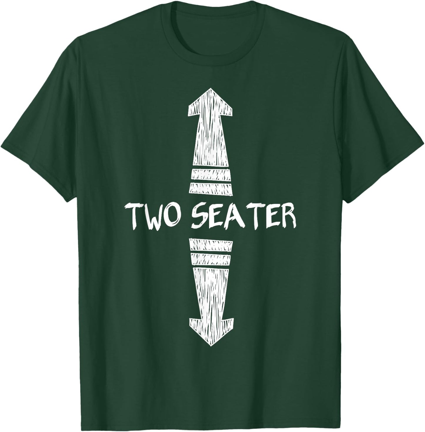 Funny "Two-seater" up and down arrows Gift T-Shirt - T-Shirt | Forest