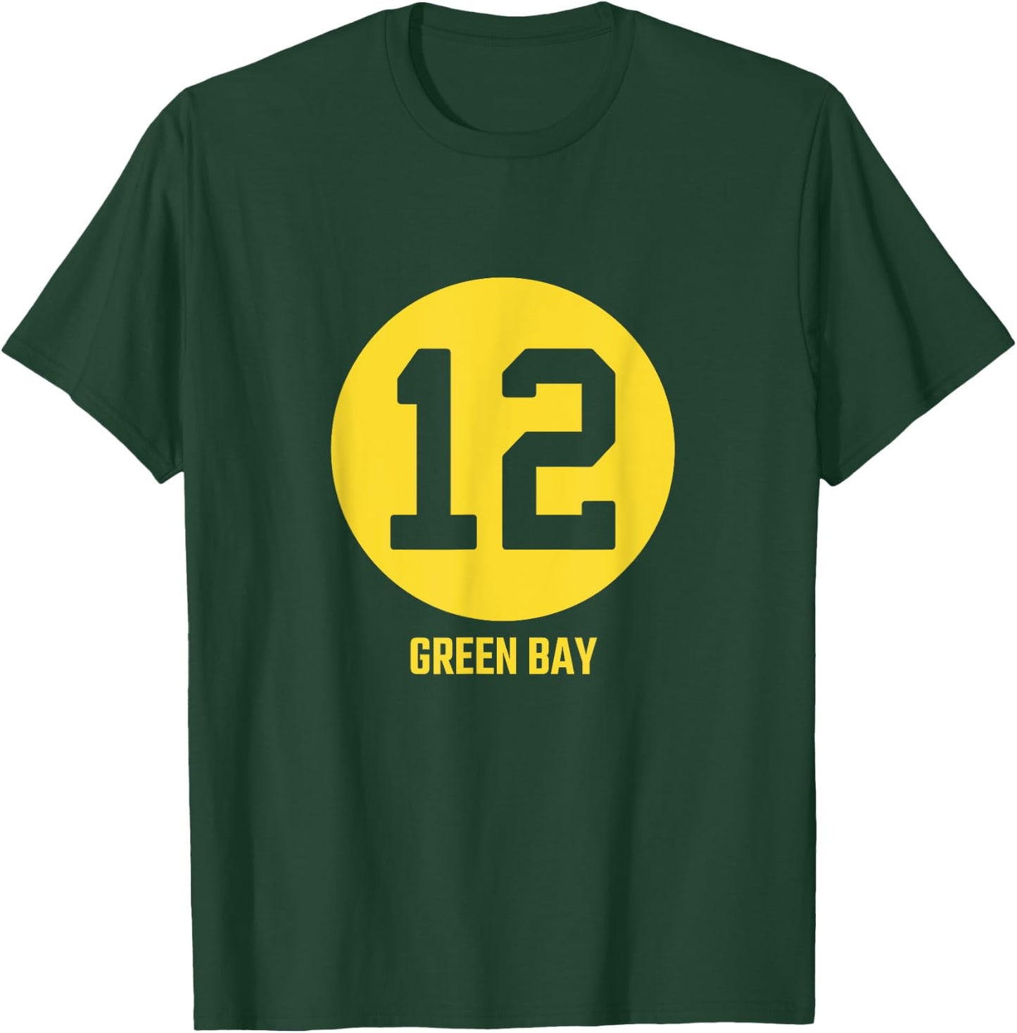 Acme Green Bay Number 12 Jersey T-Shirt - T-Shirt | Forest